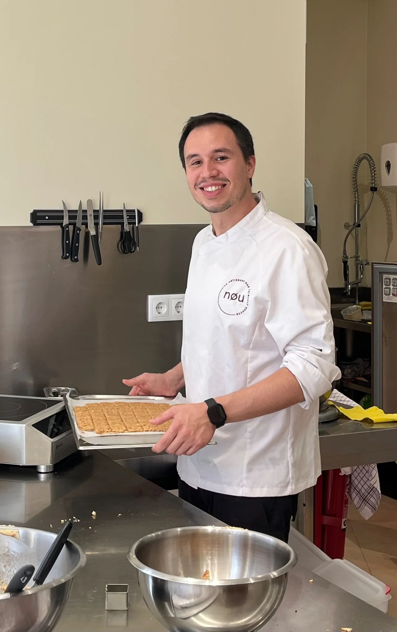 Thibault Kruyts a trabalhar no atelier